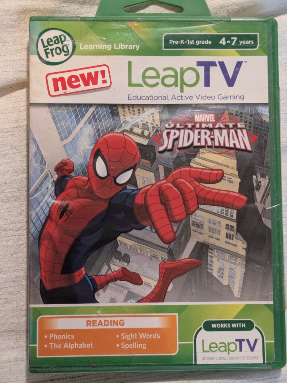 LeapTV Marvel Ultimate Spiderman Leap Frog TV Educational Video Game Brand New
